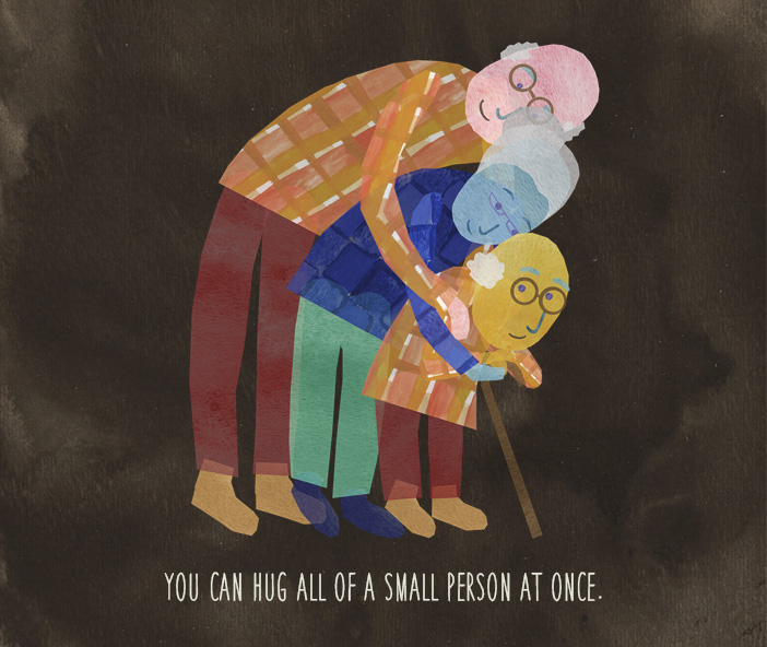 You can hug all of a small person at once.